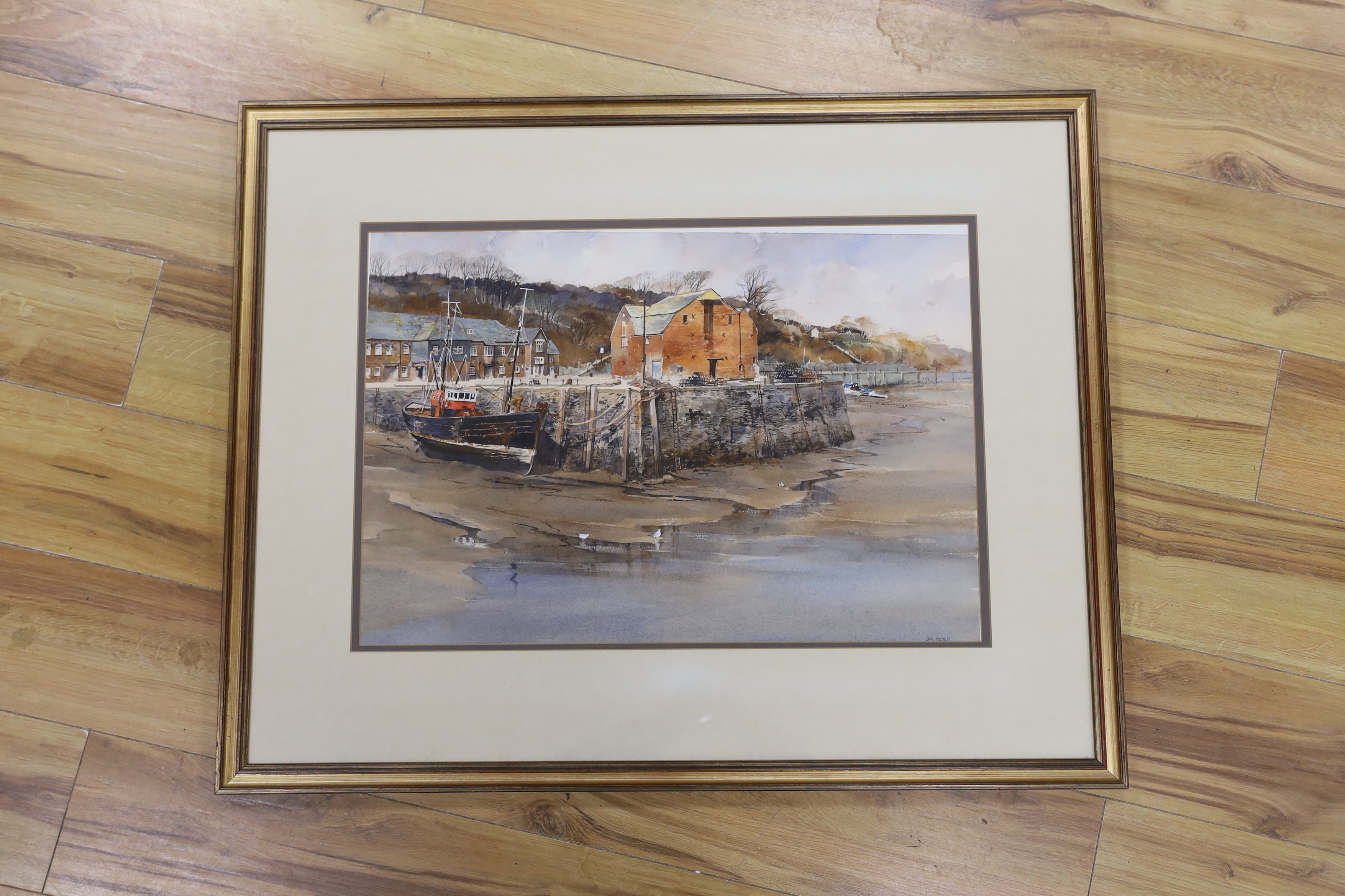 Deborah Tilby (Canadian), watercolour, Padstow harbour, signed, 41 x 61cm